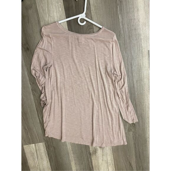 Old Navy Luxe Slub-Knit Swing Tee in Icelandic Mineral Pale Pink, Sz Large - Picture 10 of 12
